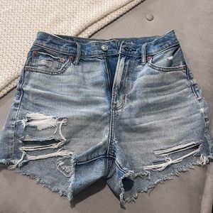 american eagle high rise boyfriend shorts
